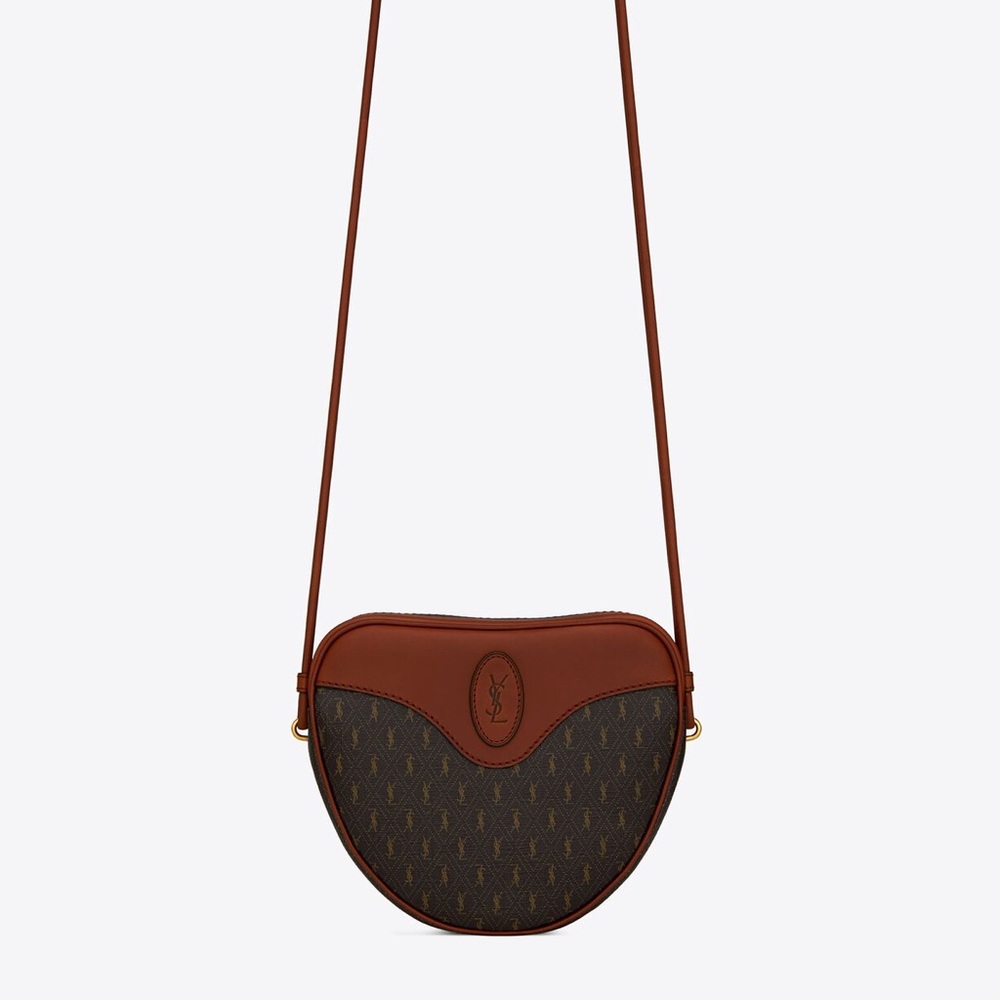 YSL LE MONOGRAMME BAG IN CASSANDRE CANVAS AND SMOOTH LEATHER